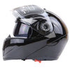 Full Face Motorcycle Helmet Dual Visor Street Bike with Transparent Shield