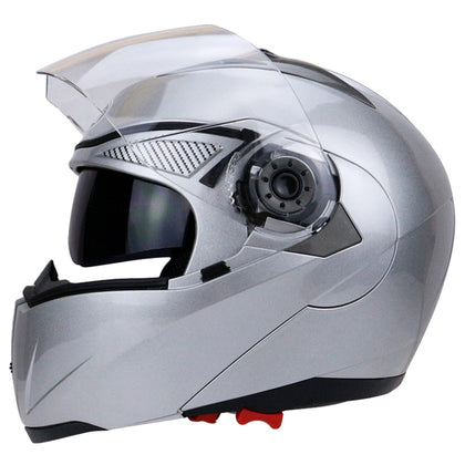 Full Face Motorcycle Helmet Dual Visor Street Bike with Transparent Shield