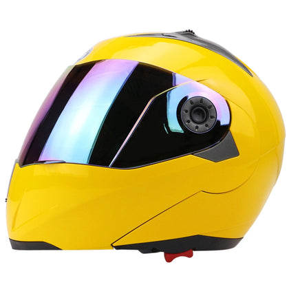 Full Face Motorcycle Helmet Dual Visor Street Bike with Colorful Shield