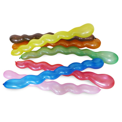 100pcs Mixed Spiral Latex Balloons Wedding Festival Celebration Party Decor