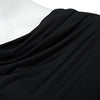 Stylish Cowl Neck Half Sleeve Lace Spliced Solid Color Blouse for Women