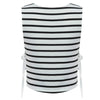 Sexy Round Collar Sleeveless Side Lace-up Stripe Print Color Block Sheath Cotton Vest for Women