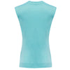 Trendy Pile Collar Sleeveless with Tube Top Pleated Patchwork Color Block T-shirt for Women