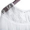 Trendy Round Collar Half Sleeve Lace Spliced Loose-Fitting Blouse for Women