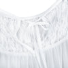 Trendy Round Collar Half Sleeve Lace Spliced Loose-Fitting Blouse for Women