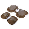 4pcs Tactical Elbow Knee Protective Gear Safety Pad Safeguard for Outdoor Sports