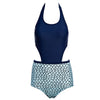 Trendy Sexy Fish Scale Pattern Halter Swimwear