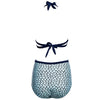 Trendy Sexy Fish Scale Pattern Halter Swimwear