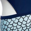 Trendy Sexy Fish Scale Pattern Halter Swimwear