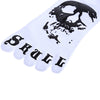 Paired Men Punk Cotton Five Fingers Toe Socks Skull Image for Outdoor Sports