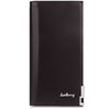Solid Color Letter Hasp Zipper Vertical Clutch Wallet for Men