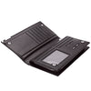 Solid Color Letter Hasp Zipper Vertical Clutch Wallet for Men
