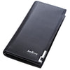 Solid Color Letter Hasp Zipper Vertical Clutch Wallet for Men