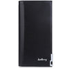 Solid Color Letter Hasp Zipper Vertical Clutch Wallet for Men