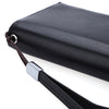 Solid Color Letter Hasp Zipper Vertical Clutch Wallet for Men