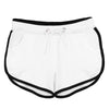 Active High Elasitc Waist Drawstring with Pocket Straight Color Block Cotton Shorts for Women