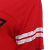 Casual V-neck Short Sleeve Stripe Letter Loving Heart Print Loose T-shirt for Women