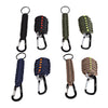 Outdoor Practical Paracord Survival Grenade Shape Kit Carabiner Fishing Tools with Snap Hook Key Chain