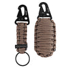 Outdoor Practical Paracord Survival Flint Fire Starter Fishing Tools with Snap Hook Key Chain