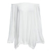 Trendy Boat Neck Long Sleeve Lacework Patchwork Pure Color Bikini Blouse for Women