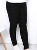 Casual Plus Size High Waist Solid Color Elastic Ankle Pants For Women
