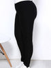 Casual Plus Size High Waist Solid Color Elastic Ankle Pants For Women
