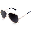 Oversize Vintage Female Color Coated Sunglasses