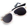 Oversize Vintage Female Color Coated Sunglasses