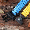 Multifuctional Survival Paracord Bracelet with Whistle Compass Flint Fire Starter Outdoor Emergency Use
