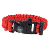 Multifuctional Survival Paracord Bracelet with Whistle Compass Flint Fire Starter Outdoor Emergency Use