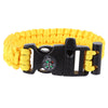 Multifuctional Survival Paracord Bracelet with Whistle Compass Flint Fire Starter Outdoor Emergency Use