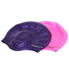 Shenyu Unisex Swimming Long Hair Silicone Cap with Ear Cup Protection
