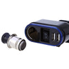 Motorcycle Scooter Waterproof USB Cigarette Lighter Charger LED Blue Light Indicator Power Port Outlet Socket