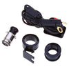 Motorcycle Scooter Waterproof USB Cigarette Lighter Charger LED Blue Light Indicator Power Port Outlet Socket