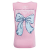 Bee Bowknot Letter Print Loose Tank Top