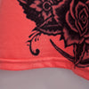 Stylish Round Collar Sleeveless Lace Patchwork Print Loose T-shirt for Women
