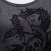 Stylish Round Collar Sleeveless Lace Patchwork Print Loose T-shirt for Women