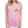 Bee Bowknot Letter Print Loose Tank Top