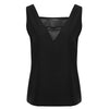 Simple V-Neck Patchwork Pure Color Tank Top for Women