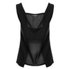 Simple V-Neck Patchwork Pure Color Tank Top for Women