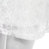 Fresh Style Round Collar Sleeveless Pure Color Lace Dress for Women