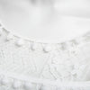 Fresh Style Round Collar Sleeveless Pure Color Lace Dress for Women