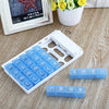 Portable Smart Medicine Box 28 Cell LCD Intelligent Pill Dispenser with Reminder Timer