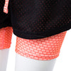 Active Elastic Waist Color Block Yoga Shorts for Women