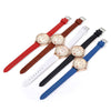 Margues M - 3025 Stylish Women Quartz Watch 30M Water Resistance Slender Leather Strap Rhinestone Dial Wristwatch