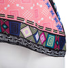 Retro Style Scoop Collar Sleeveless Tribal Print Chiffon Tank Top for Women