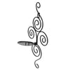 Vertical Swirling Iron Candle Holder Sconce Hanging Wall Decorative Art Candlestick