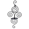 Vertical Swirling Iron Candle Holder Sconce Hanging Wall Decorative Art Candlestick