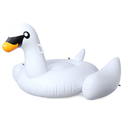 Inflatable Giant Swan Floating Rideable Swimming Pool Toy Float Raft