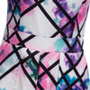 Trendy Round Collar Sleeveless High Waist Floral Print Patchwork Slim Romper for Women